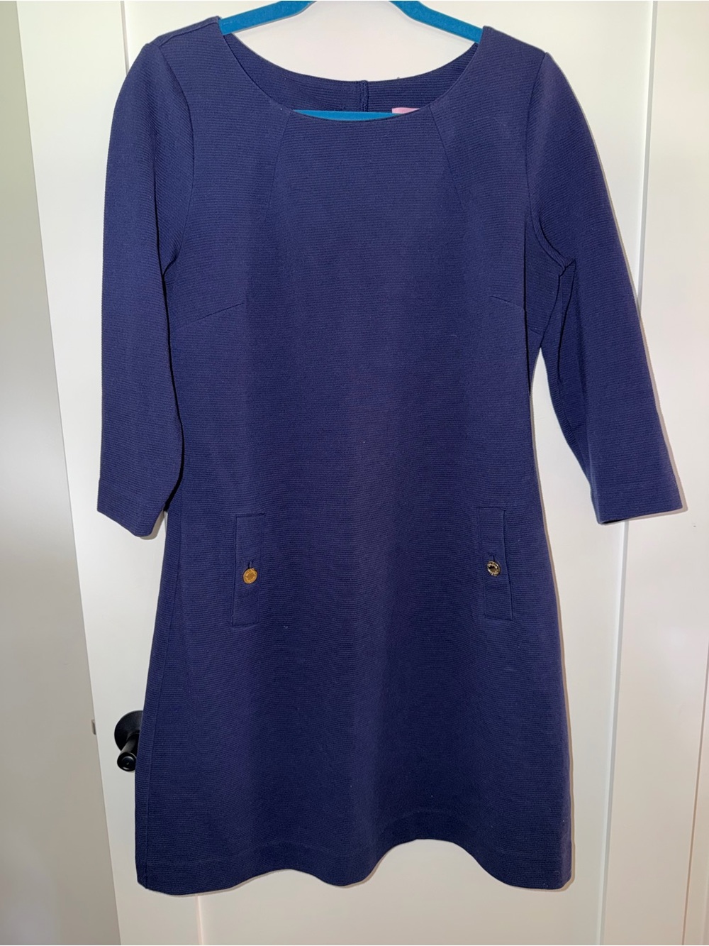 Lilly Pulitzer Navy 3/4 Sleeve Shift Dress